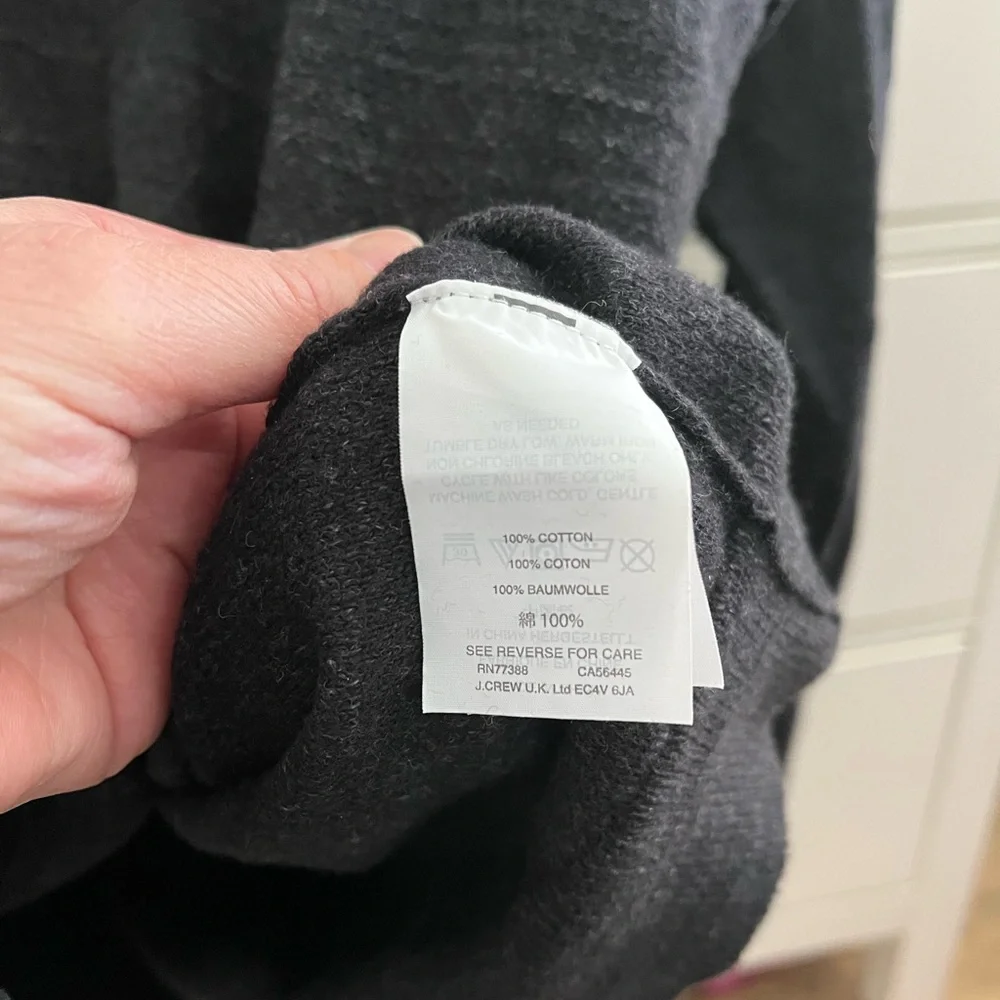 J. CREW crew sweater cotton black size M